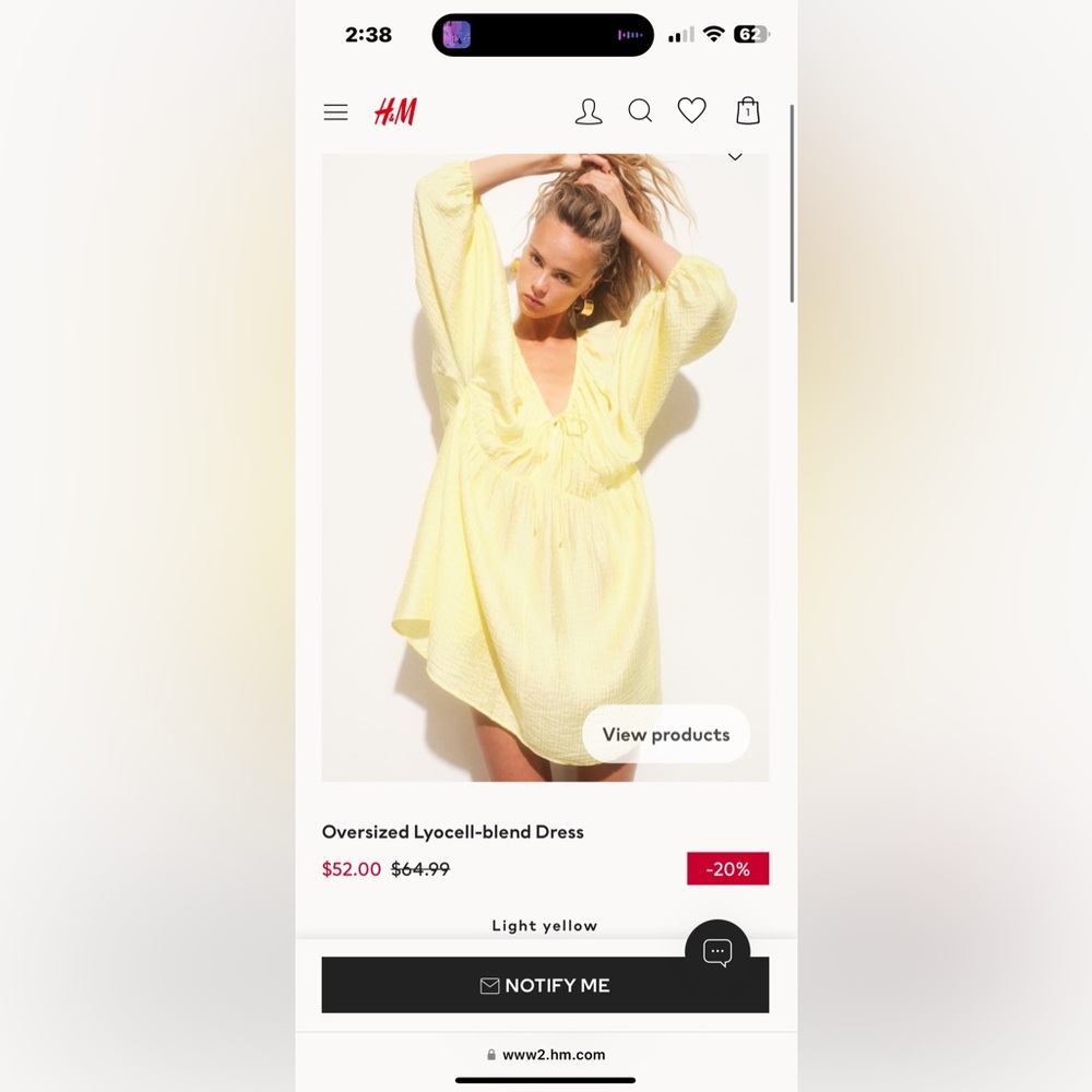 H&M Oversized Lyocell-blend Dress